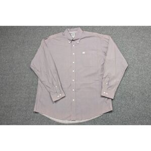 Cinch Shirt Mens Large Pink Geometric Abstract Embroidered Logo Western Rodeo